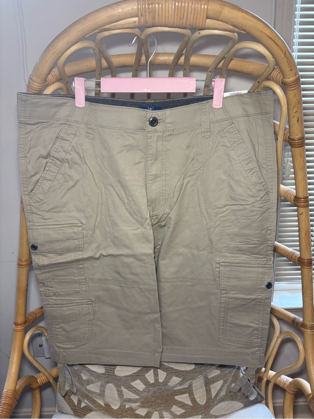 George Men's Khaki Cargo Shorts - Classic Utility Style